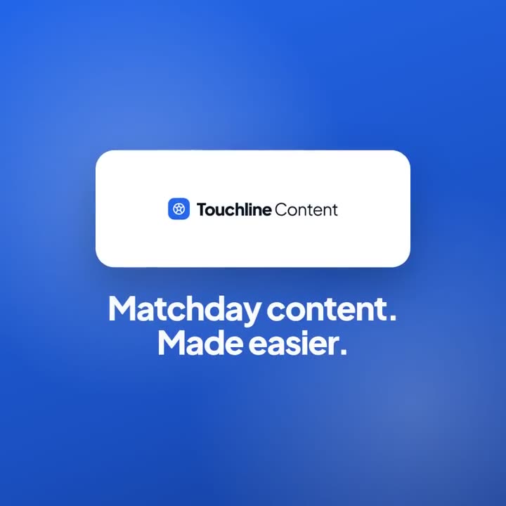 Touchline Content demo: matchday content made easier